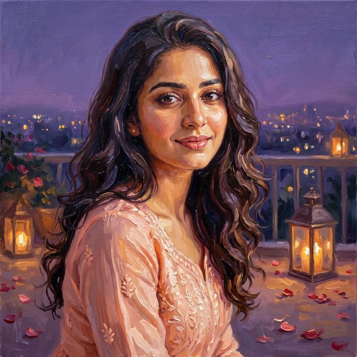 Her painted album cover